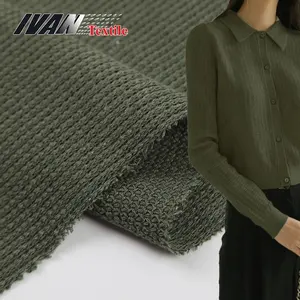 Hot sale wholesale custom 21S plain dyed TR spandex knitted hacci fabric suppliers