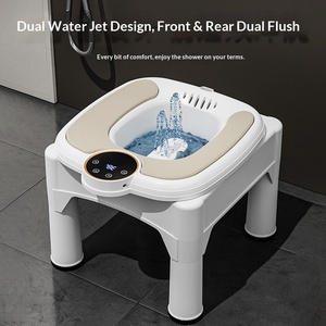 Baignoire chauffante à température constante avec chasse d'eau électrique, coussin de siège épais et doux pour femmes enceintes, conception à double colonne d'eau - Product Image 1