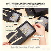 Emballage de bijoux en carton, boîte personnalisée en coton pour cadeau, carton de luxe avec tiroirs en lin coulissant, impression sur boîte en papier