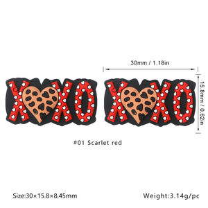 Cuentas de silicona para bebé con forma de hoja personalizada Kovict, mordedor de bebé, cuentas sueltas focales de silicona suave para hacer bolígrafos Diy - Product Image 4