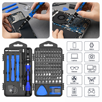 Kit de Tournevis de Précision 124 Pièces, Outil Électronique avec 101 Embouts Magnétiques, pour Réparation Ordinateur Portable et PC