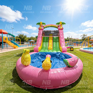 Toboganes Inflables de PVC Comerciales para Parques Acuáticos con <span class=keywords><strong>Piscina</strong></span> de Chapoteo, Alquiler de Toboganes Inflables para Eventos, Parque Acuático Pequeño para Niños - Product Image 5