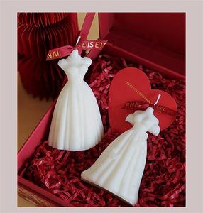 Venta al por mayor decoración del hogar boda elegante vestido forma vela logotipo privado personalización fragancia terapia vela perfumada para <span class=keywords><strong>GIF</strong></span> - Product Image 4