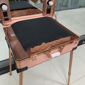 Professionale di Trucco Casi con Ruote Makeup Artist Rotolamento Free Standing Workstation LED Specchio Specchio Per Il Trucco Bagaglio Trolley Caso - Product Image 3