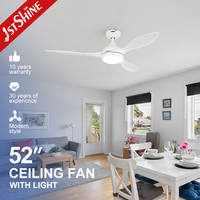 Ventilateur de plafond 1stshine professionnel au design moderne, intelligent, efficace, avec assurance qualité, grand débit d'air, moteur DC et lumière LED