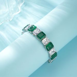 925 Silver <b>Glass</b> Bracelet Fashion Shiny Party Festival Everyday Birthday Gift for Girls Surprise L - Product Image 2