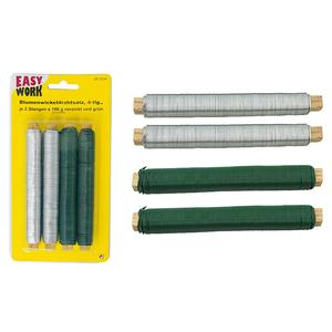 Jeu de fils d'iron EASY WORK/fil de fer galvanise et plastique / bloemen wikkeldraad set - Product Image 1