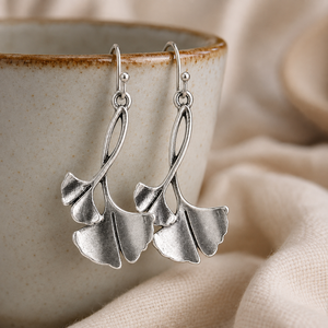 Orecchini a Forma di Foglia di Ginkgo per Donne, Stile Floreale Vintage Bohémien, Accessori per Orecchie da Indossare Quotidianamente - Product Image 6