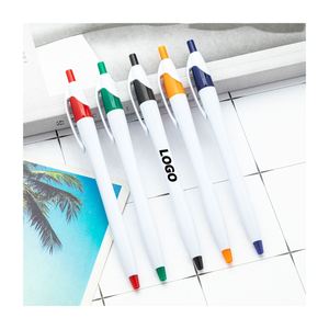 Custom Logo <b>Retractable</b> Ballpoint <b>Pens</b> - Thin Promotional Advertising <b>Pens</b> with Clip, Bulk Gift <b>Pens</b> for Business - Product Image 1