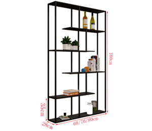Estantería de exhibición de hierro forjado, estante de partición de suelo, sala de estar, multicapa, adornos simples, almacenamiento para porche - Product Image 5
