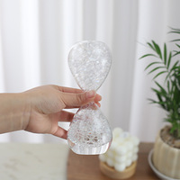 Vente en gros de sablier à eau liquide en verre à haute teneur en borosilicate personnalisé sablier coloré décoration moderne pour anniversaire personnalisé