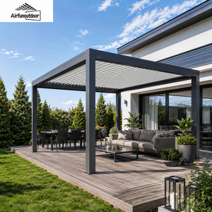 Pergola Commerciale in Alluminio Airfun per Esterni con Tetto a Lamelle Motorizzate, Impermeabile, per Hotel, Ristoranti e Resort - Product Image 4