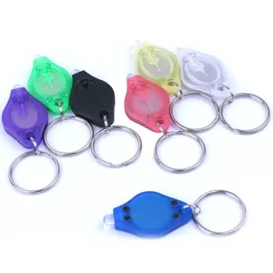2024 Mini LED UV Flashlight Keyring Anahtarlik Keychain Light UP Plastic Key Chains for Promotion