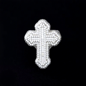 Bague de fiançailles de luxe unisexe en argent 18 carats avec diamant de laboratoire certifié IGI, personnalisable, style hip-hop bling, mode streetwear - Product Image 3