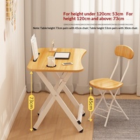 Ensemble de bureau et chaise pliables pour enfants, pour une utilisation à domicile, table d'écriture simple pour les devoirs des élèves du primaire