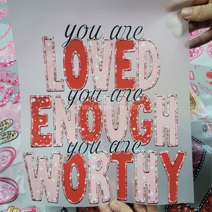 Lừa điều Valentine Vibes hạnh phúc ngày Valentine dtf nhiệt chuyển giao in ấn sắt một nhãn dán appliques cho túi xách may mặc Vải - Product Image 1