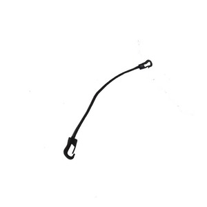 Corde élastique noire de 5 mm de diamètre, longueur 70 cm, extrémités à double crochet, cordes de maintien à usage universel - Product Image 4