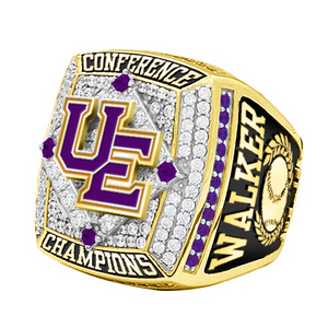 Anillos de campeonato personalizados para porristas, joyería fina chapada en oro - Product Image 1