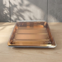 Boîtes à sushi sous vide en plastique PS recyclé JY-3114, barquettes carrées en plastique pour sushi