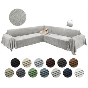 Housse de protection d'<span class=keywords><strong>angle</strong></span> en chenille personnalisable en forme de L, antidérapante, <span class=keywords><strong>anti</strong></span>-rayures, pour usage hôtelier, durable, facile à nettoyer, toucher doux - Product Image 1