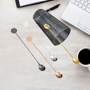 Cuillère à mélanger à long manche en acier inoxydable SUS 304 avec tête ronde pour thé, café et <span class=keywords><strong>boisson</strong></span> au <span class=keywords><strong>bar</strong></span> - Product Image 2