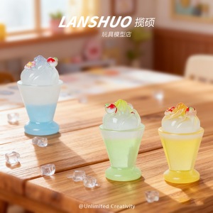 Juego de joyería DIY de resina Lanshuo con mini tazas de helado para decoración de teléfonos y llaveros - Product Image 4