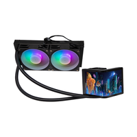 Enfriador de CPU Líquido AIO RS360 3D DS con Pantalla LCD, 300W TDP, Ventilador con Rodamiento de Fluido de 2500 RPM para Intel LGA1700 y AMD AM5, para Computadoras de Juego