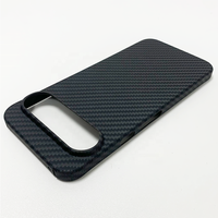 Étui de téléphone portable de luxe en fibre d'aramide durable, imperméable, couleur unie, pour Google Pixel 9 Pro XL