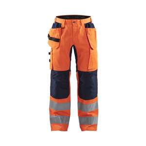 BLAKLADER - 155218115389C148 Pantalon haute visibilité stretch Orange/Bleu marine-EAN 7330509663417 HI-VIS WORKWEAR - Product Image 1