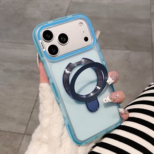 เคสโทรศัพท์แม่เหล็กแบบด้านหรูหราสำหรับ iPhone 17 13 14 15 16 Pro Max พร้อมขาตั้งวงแหวนโลหะ ป้องกันการกระแทก - Product Image 1