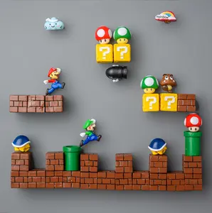 Preço fábrica Super Mario Imãs De Refrigerador 3d Resina Japão Coreano Estereoscópico Lembrança Imã De Geladeira