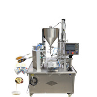 Remplisseur de tasse de yaourt de jus de type rotatif automatique et machine à sceller les tasses
