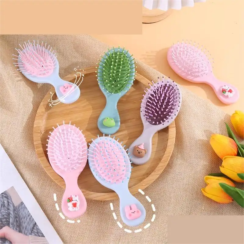 Pink Sanrioed Melody Cinnamoroll Kuromi sisir bantalan udara sisir balon kartun Kt sisir pijat rambut sisir gadis tata rambut