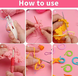 Set all'ingrosso di <span class=keywords><strong>accessori</strong></span> per maglieria a mano per uncinetto set di filati di lana per principianti - Product Image 5