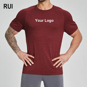 RUIQUWIN T-shirts de sport respirants à manches courtes sans coutures de haute qualité pour hommes, séchage rapide, pour la randonnée en plein air, le cyclisme, la remise en forme - Product Image 1