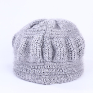 Women's Knitted Wool <b>Hat</b> With Fleece Lining Warm Windproof Classic Style For Winter Wear - Product Image 4