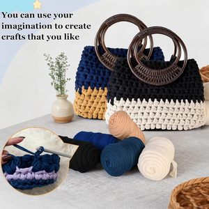 Wholesale 100g 4mm High Tenacity Spun Tech Soft Acrylic Yarn Dyed Hand <b>Knitting</b> Blended Yarn for <b>Storage</b> Basket Blankets - Product Image 5