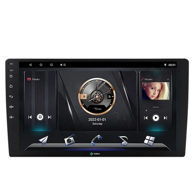 Reproductor de Dvd Universal para coche, pantalla táctil de 9 y 10 pulgadas, Android, Radio Estéreo, vídeo Multimedia