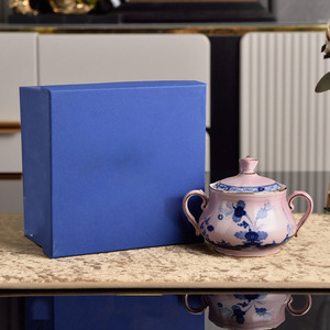 Luxury Pink Floral Bone China Dinnerware Set Gold Rim Plates Bowls Cups Teapot Vases Eco-friendly Dishwasher Safe for Elegant - Product Image 5