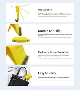 Factory Wholesale Custom Logo Multi-Angle Adjustment Portable Universal Folding Mobile Phone <b>Tablet</b> Stand - Product Image 3