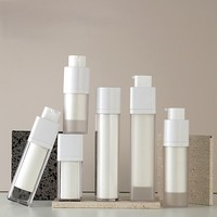 Logo personnalisé Vide Rotation 15 ml Soins de la peau 30ml Cosmétiques 50ml Blanc 1oz Rond Twist Up Airless Pump Bottle Savon liquide givré