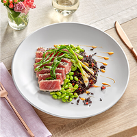 Assiettes et plats en mélamine blancs incassables pour la restauration en gros – Vaisselle ronde pour steak