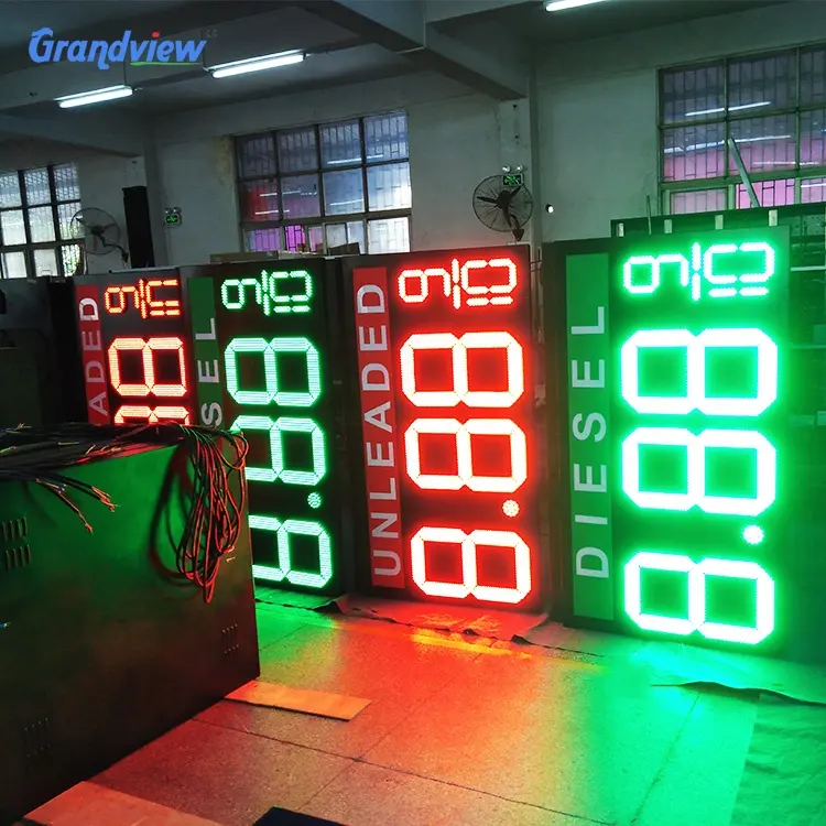 LED Gas Price Signs 7 Segment IP65 Outdoor Use Led Gas Price Digital Sign Gas Station Price Signs