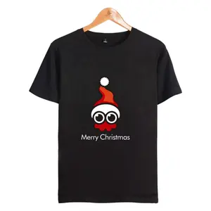 High Quality Custom Xmas Printed T Shirts Summer Short Sleeve Casual Halloween Christmas Design T Shirt For Men