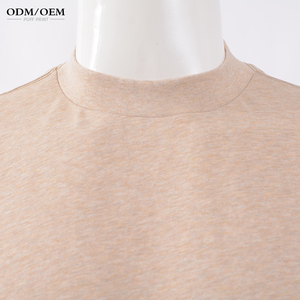 Camisetas de Cuello Alto, Manga Corta, Cuello Acanalado, 230G, 100% Algodón, Camisetas Lisas para Hombre - Product Image 4