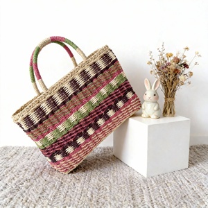 <span class=keywords><strong>Borsa</strong></span> da Spiaggia YIYOU Personalizzata di Alta Qualità, Ecologica, Arcobaleno, Intrecciata a Mano, Lavorata all'Uncinetto, per Picnic Estivo - Product Image 1