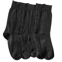 Chaussettes Jacquard Noires en Coton Riche de Qualité Supérieure pour Hommes, Style Business Casual