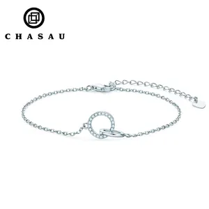 Offre Spéciale classique mode femmes luxe bijoux fins Moissanite S925 argent Sterling soeur Bracelet pour filles anniversaire noël