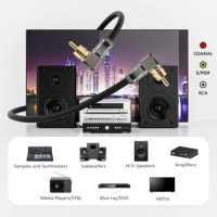 Connecteur audio stéréo Hi-Fi RCA coudé court plaqué or 24 carats en alliage de zinc nickelé pour câble de haut-parleur à souder soi-même