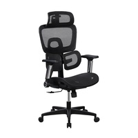 Chaises de bureau de luxe chinoises avec siège large, dossier en maille, soutien lombaire mobile, accoudoirs 4D et fonction inclinable pour salle de réunion
